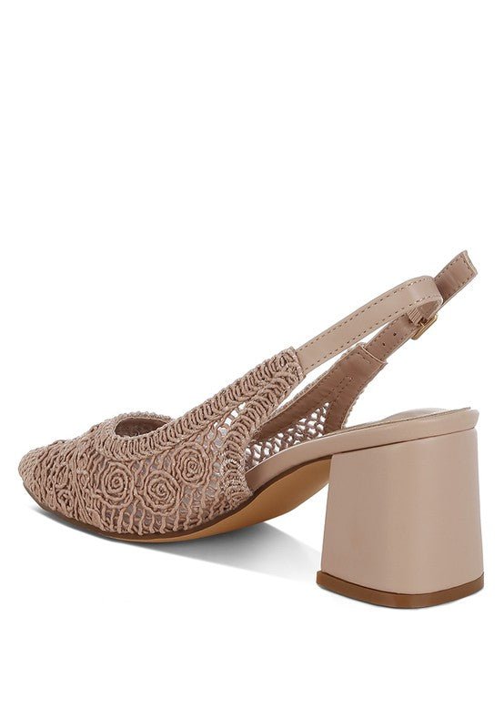 Tolina Woven Design Slingback Sandals - Loving It Shop