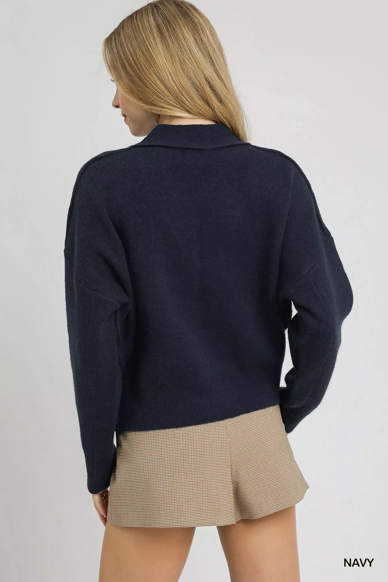 Button-Front Knit Cardigan