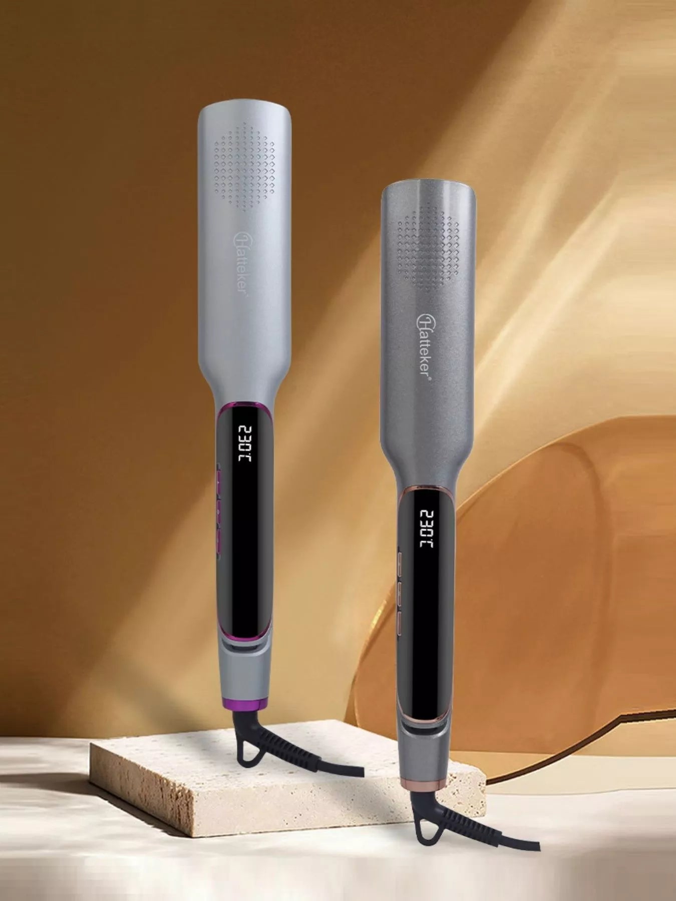 Curling and Straightening Hair Iron with Temperature Control - Loving It Shop