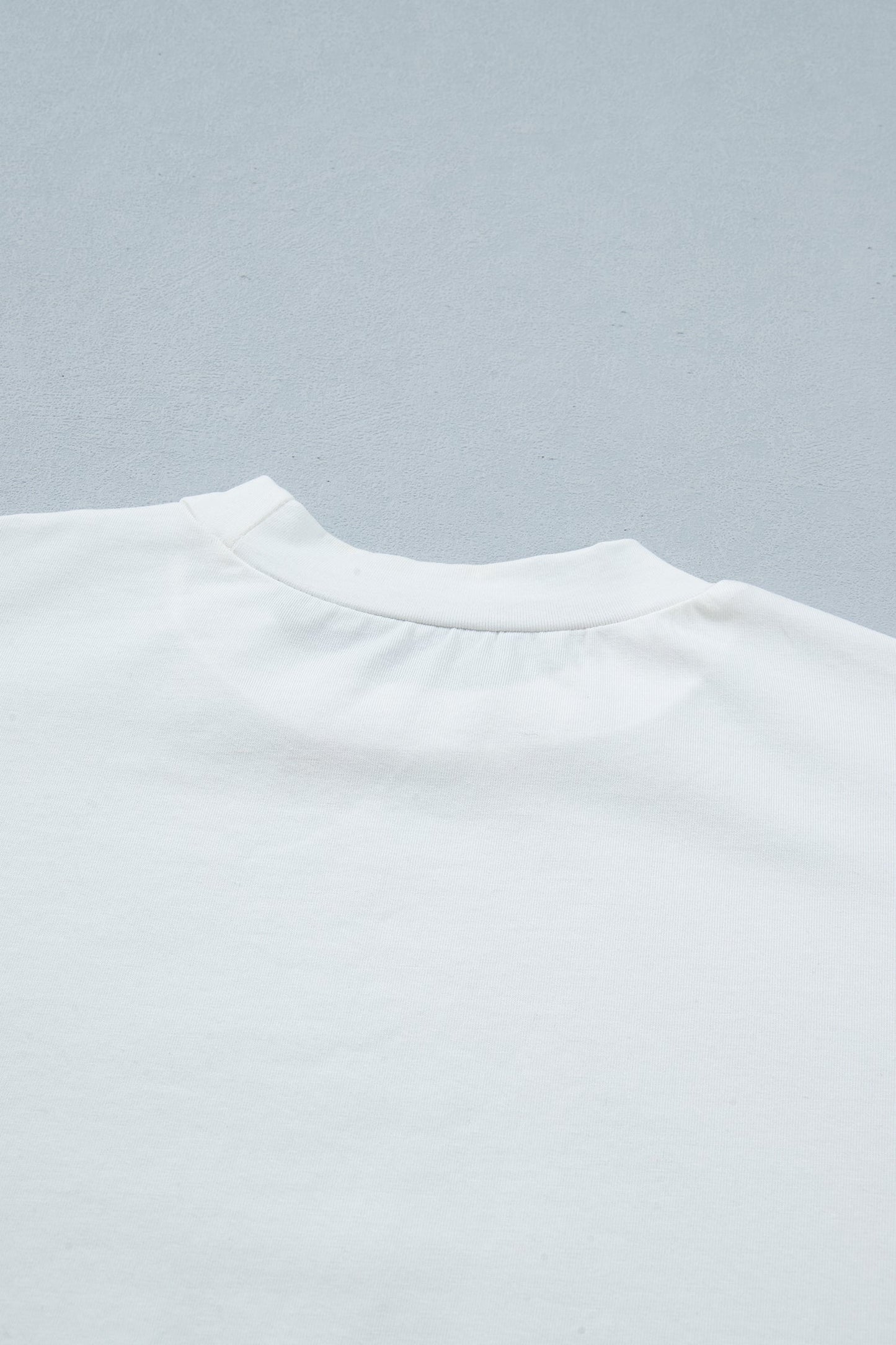 White Asymmetric Lace Hem Patchwork Tee