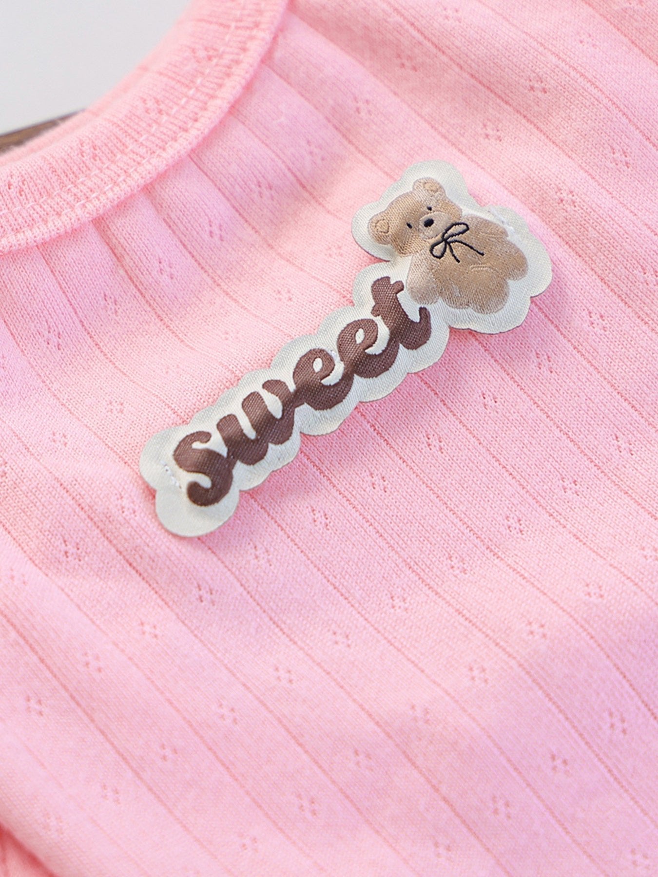 Sweet Bear Patch Ribbed Pet Top - Loving It Shop