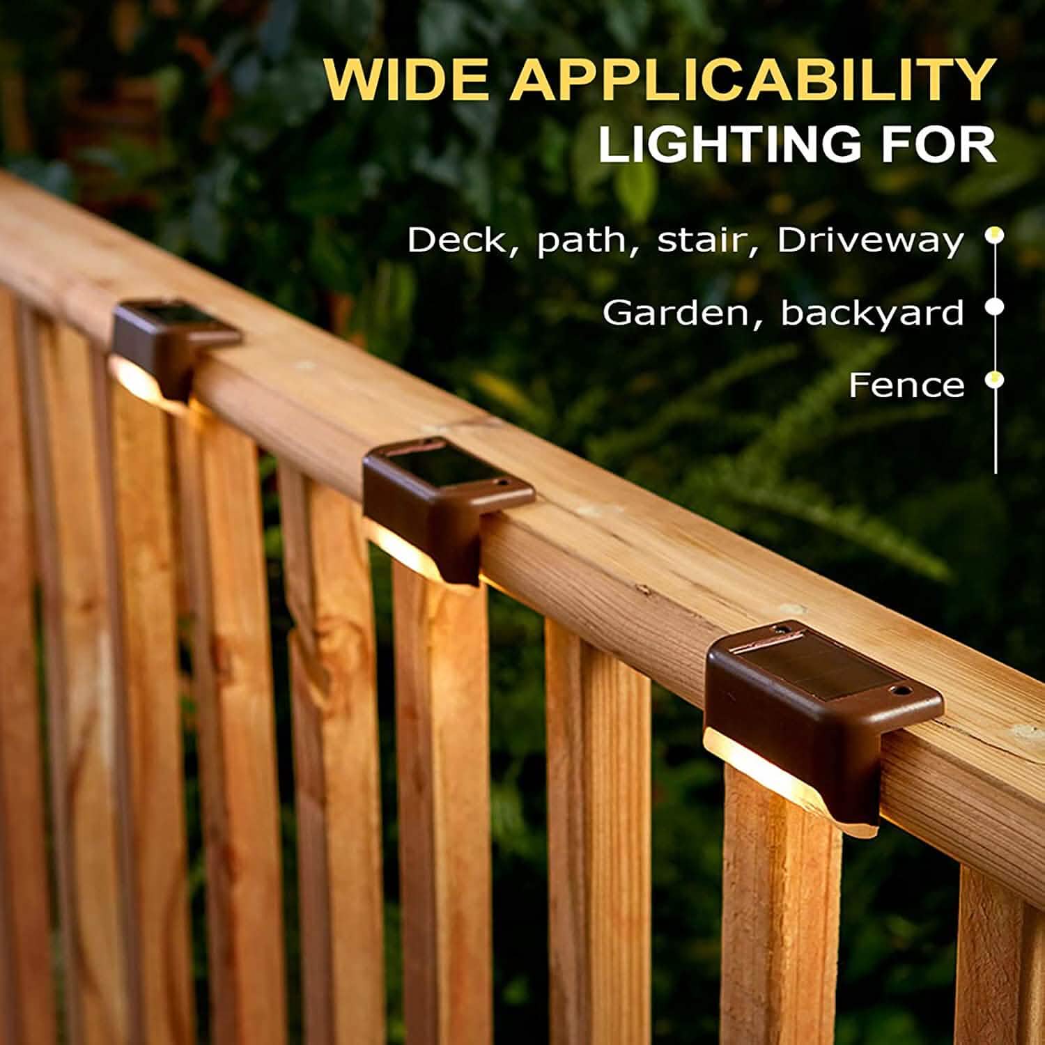 8-Pack: Solar LED Deck &amp; Step Lights