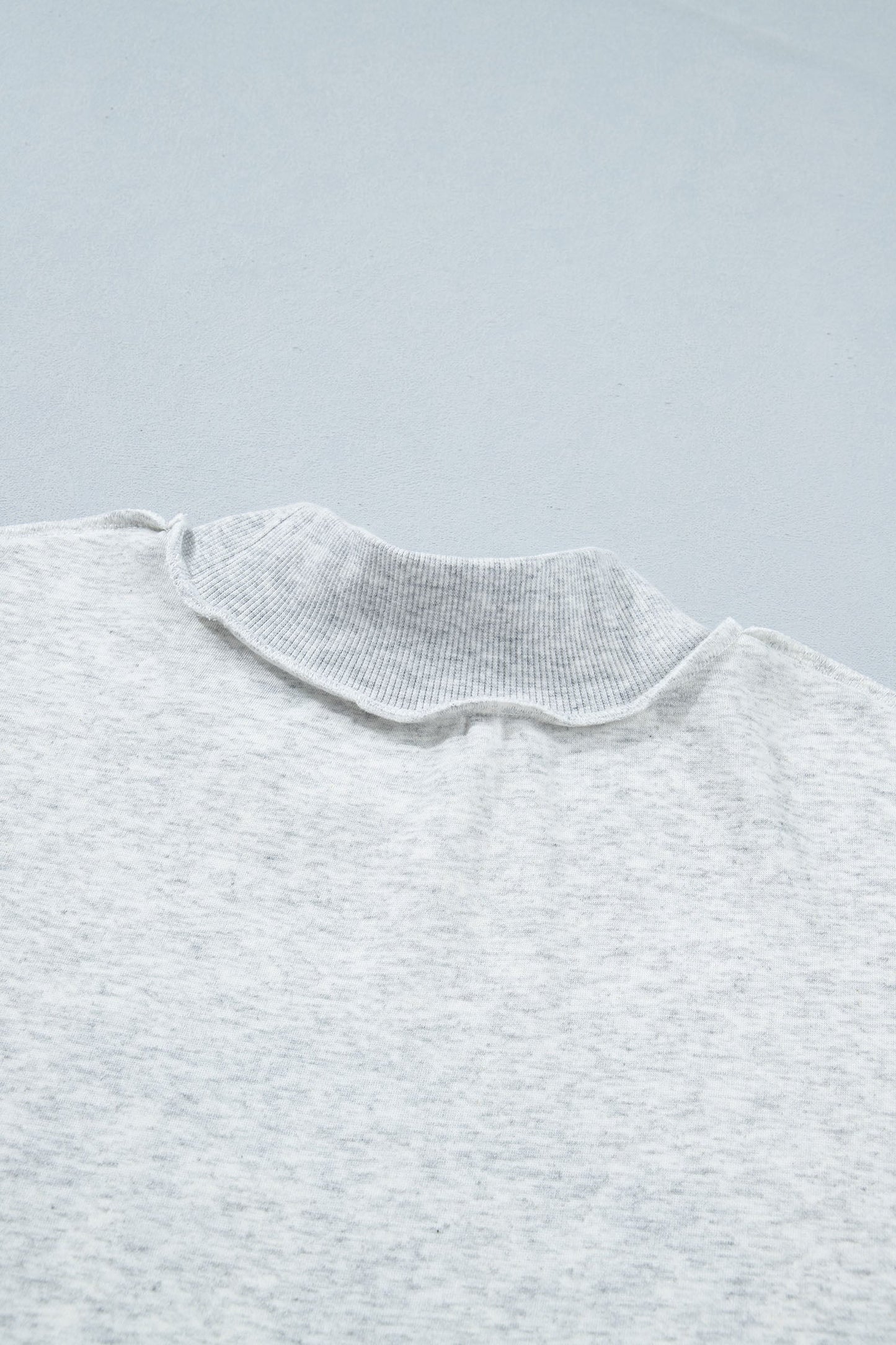 Light Grey Mock Neck Reversible USA/America Graphic Sweatshirt