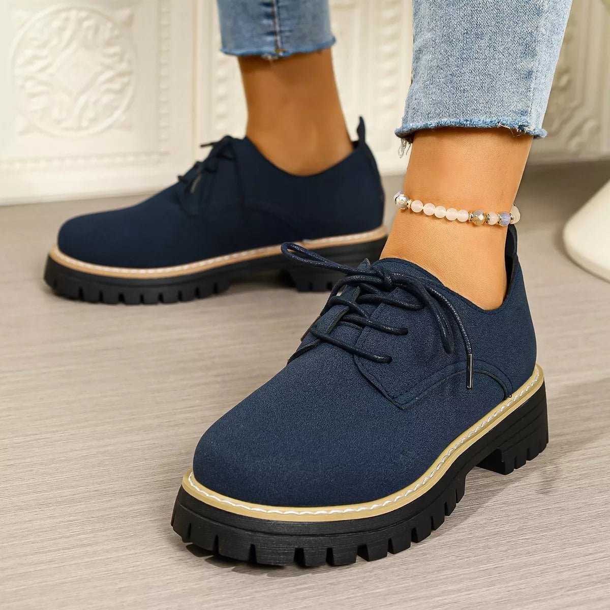 Round Toe Lace - Up Loafers - Loving It Shop