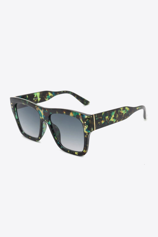 UV400 Patterned Polycarbonate Square Sunglasses - Loving It Shop
