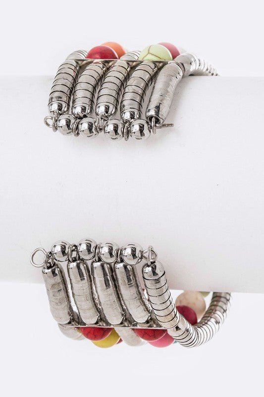 Layer Beads Wired Cuff - Loving It Shop