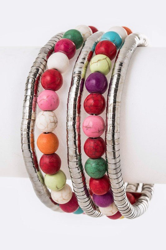 Layer Beads Wired Cuff - Loving It Shop