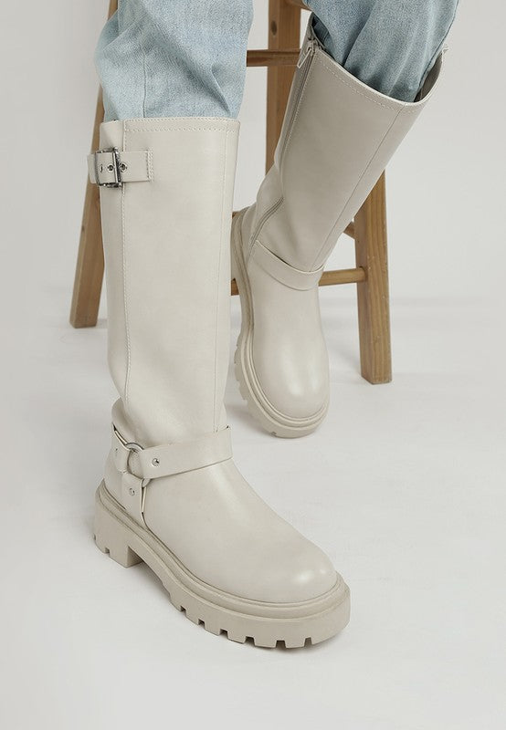 Taimen Harnes Detail Long Boots