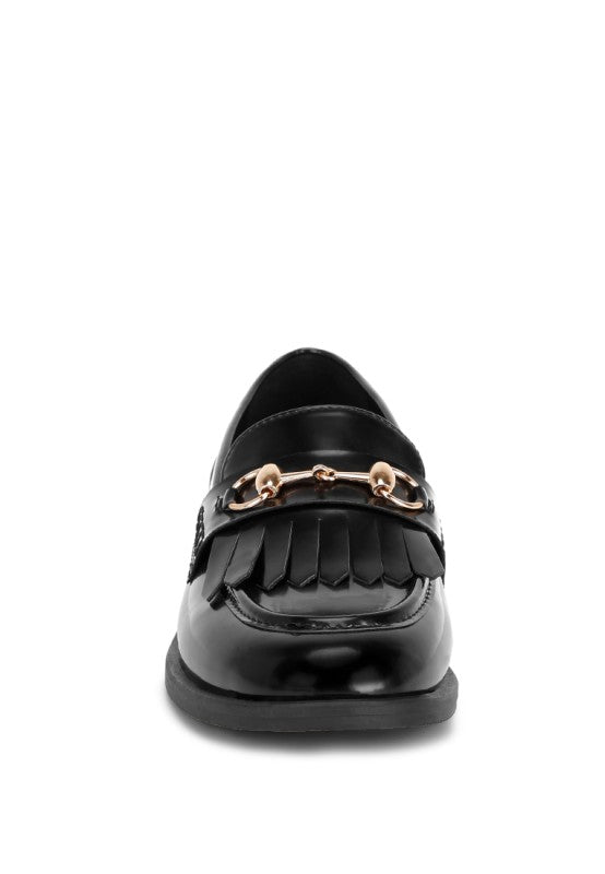Marbin Fringed Penny Strap Loafers