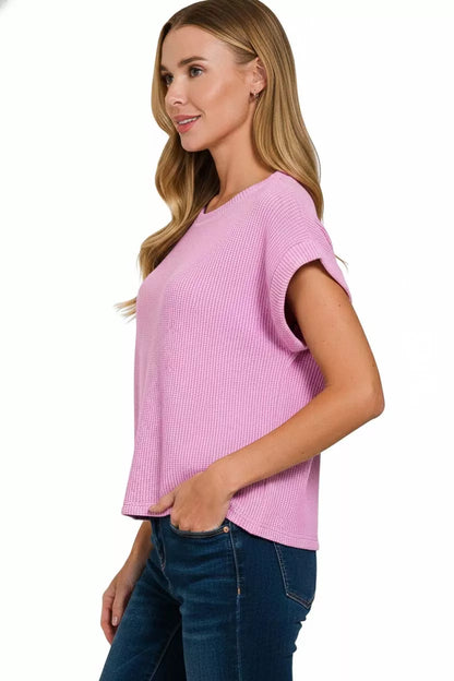 Short Sleeve Crew Neck Sweater