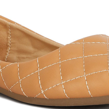 Rikhani Quilted Detail Ballet Flats