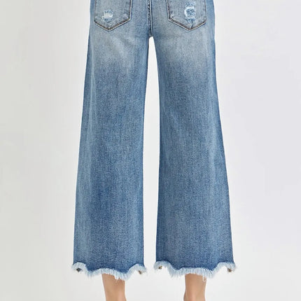 Risen High Rise Cropped Flare Jeans