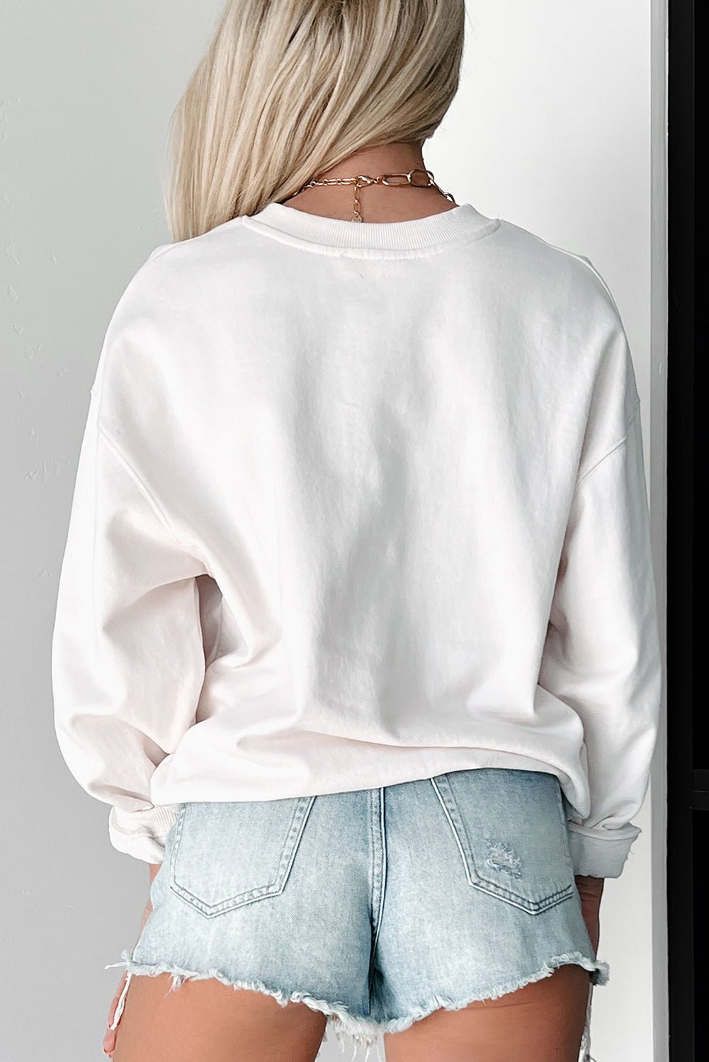 White St Patricks LUCKY Graphic Crew Neck Pullover Sweatshirt - Loving It Shop