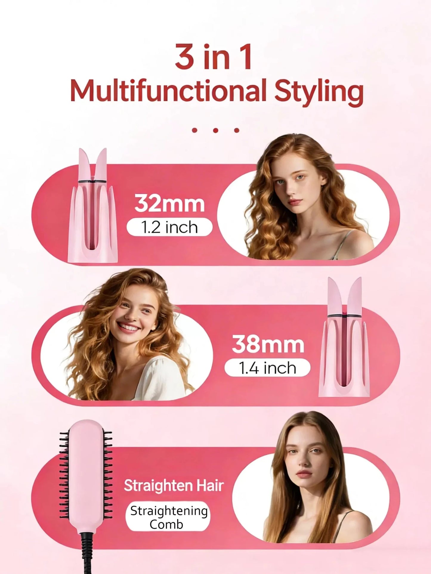 2 - in - 1 Automatic Rotating Ceramic Curling Iron - Loving It Shop