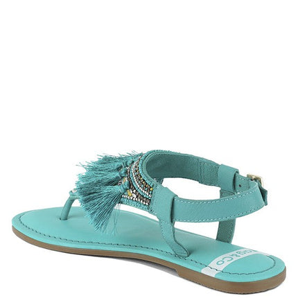 Risha Genuine Leather Tassel Sandals