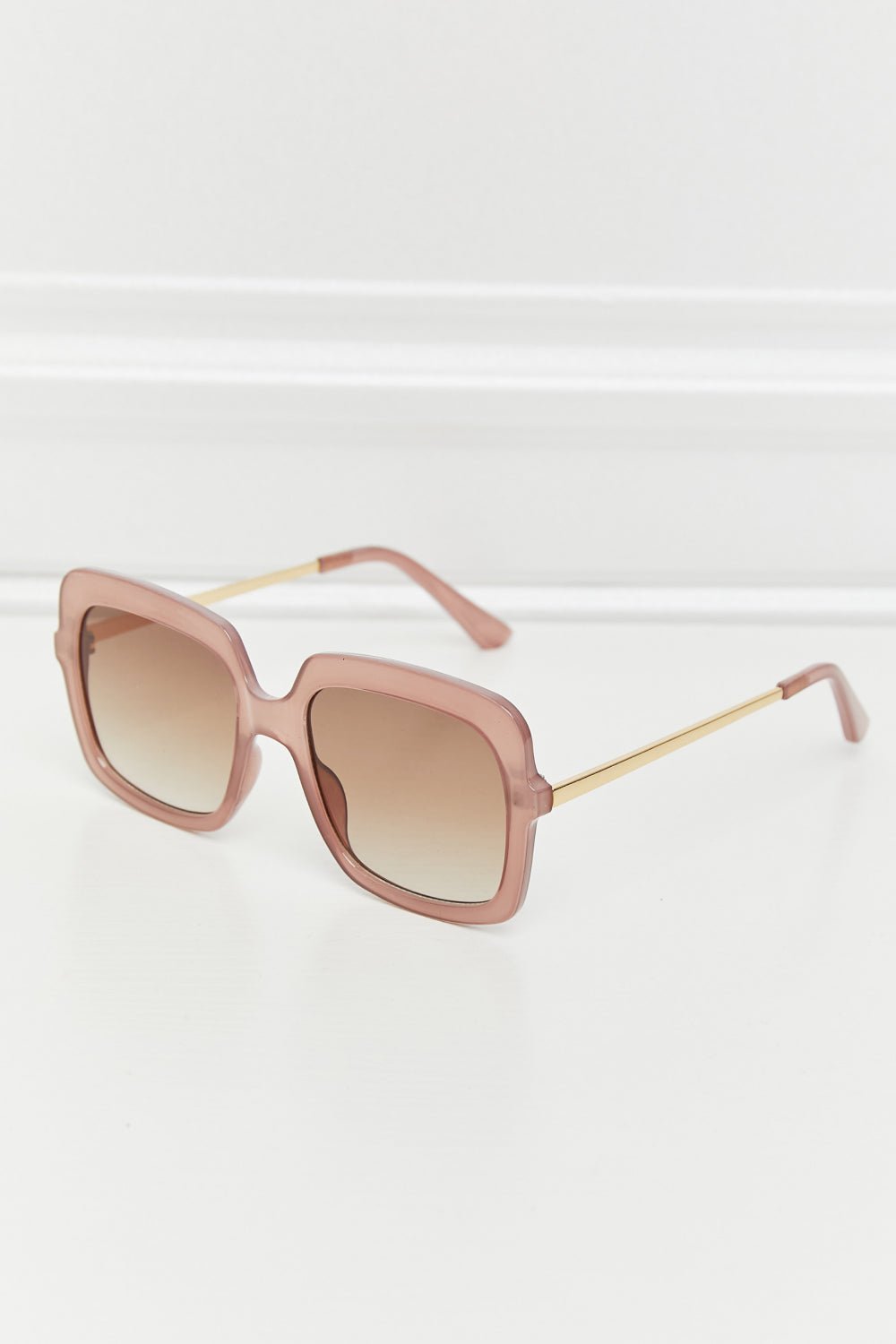 Square Metal - Plastic Hybrid Temple Sunglasses - Loving It Shop