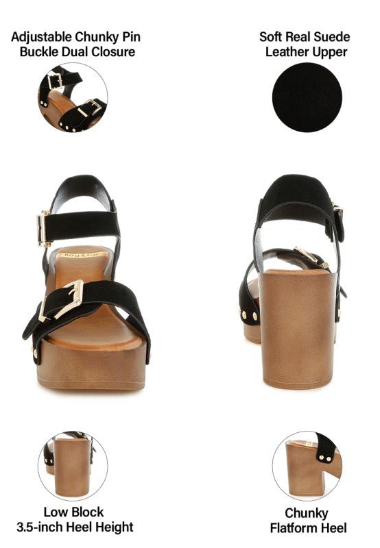 Lhasa Real Suede Leather Clog Sandals - Loving It Shop