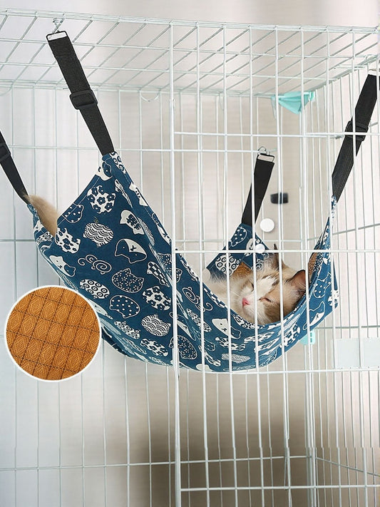 Comfortable Hanging Pet Hammock with Adjustable Straps - Loving It Shop