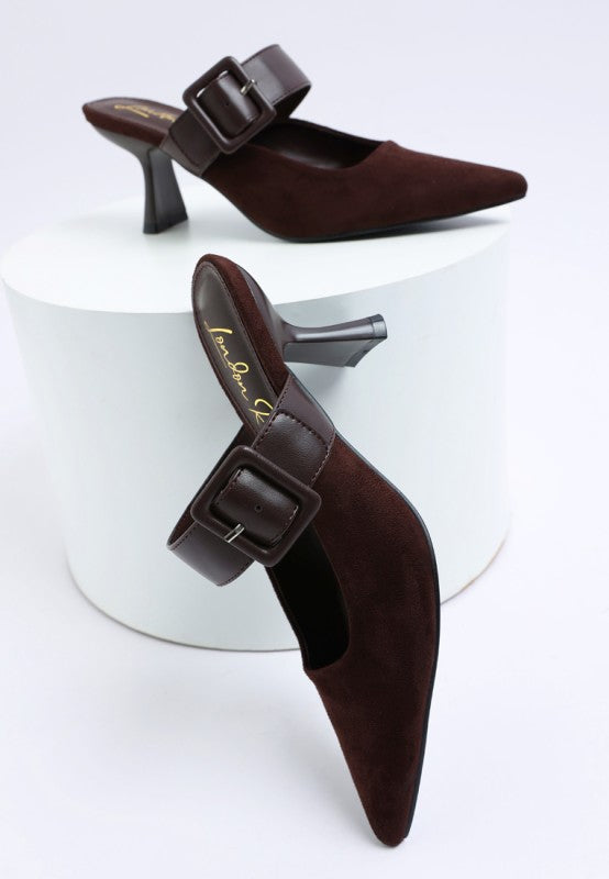 Onagra Microfiber Pointy Slip-On Mules