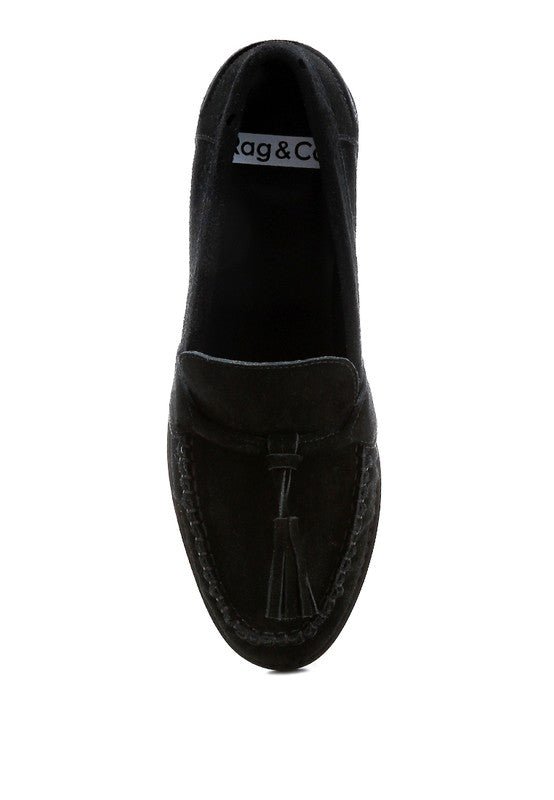 Rhone Tassels Detail Genuine Suede Loafers - Loving It Shop