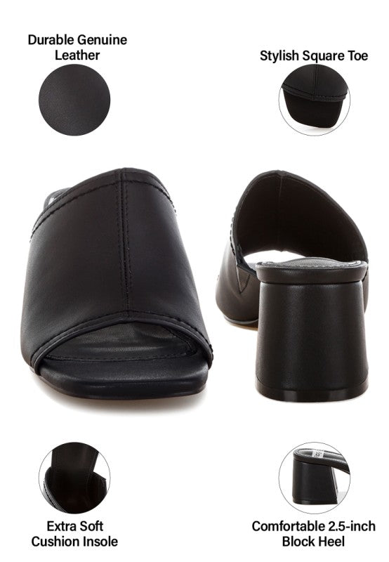Wuling Slip - On Soft Leather Heels - Loving It Shop