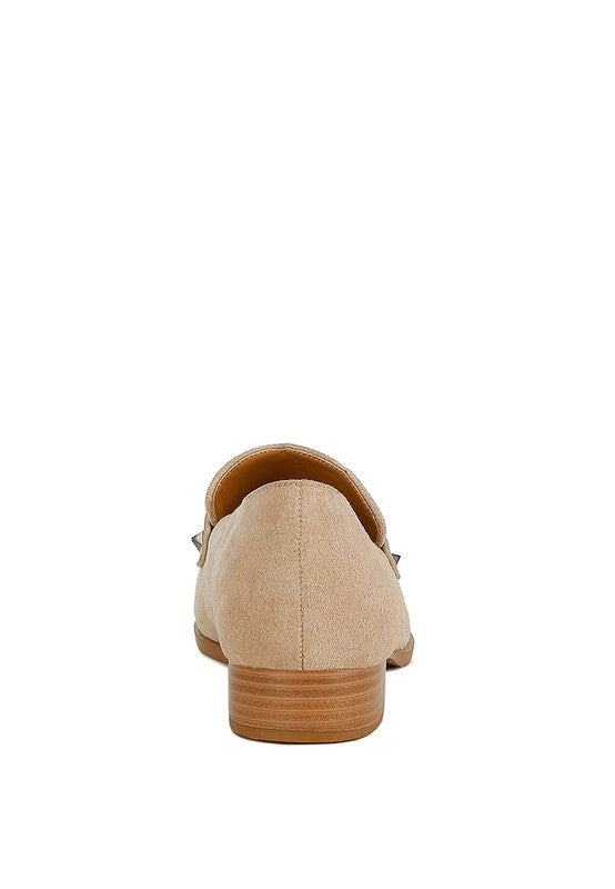 Durance Studded Genuine Suede Loafers