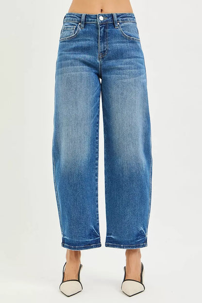 Slouchy Cropped Barrel Jeans