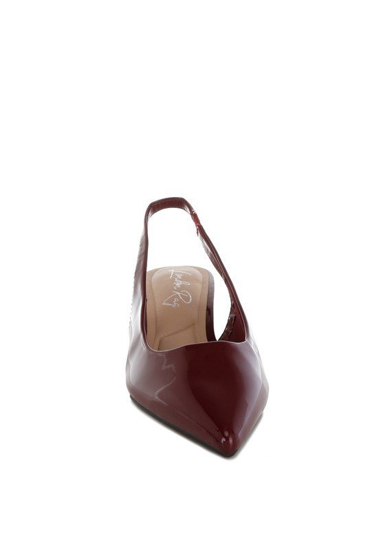 Pentas Kitten Heel Slingback Sandals - Loving It Shop