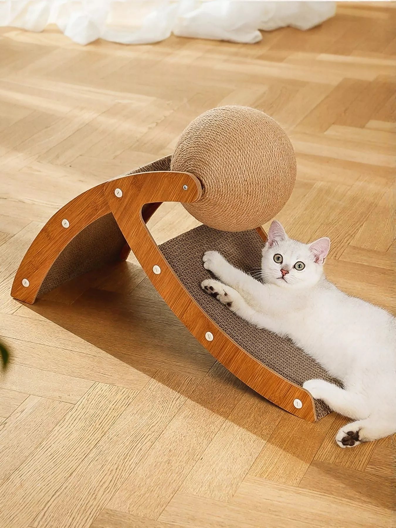 Interactive Ball & Ramp Cat Scratching Post - Loving It Shop