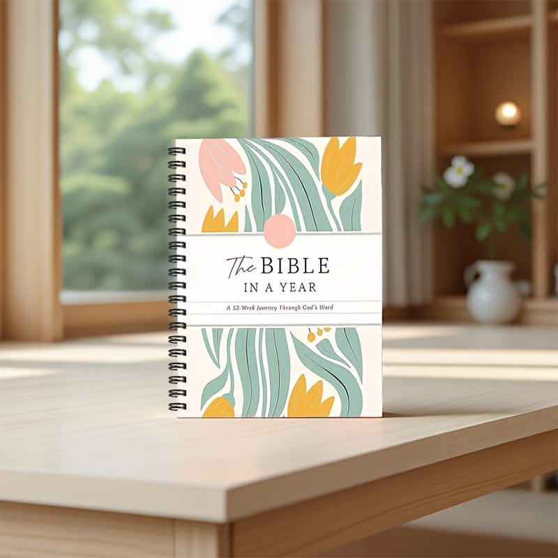1-Year Bible Study Plan &amp; Prayer Journal – Undated Spiral Bound