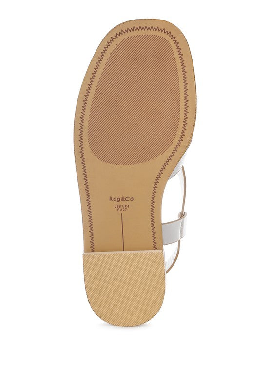 Kapaka Real Leather Flat Gladiator Sandals