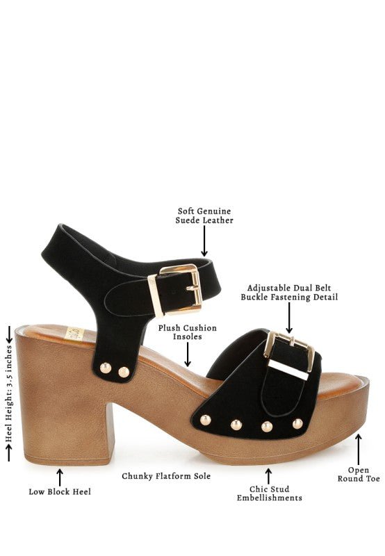 Lhasa Real Suede Leather Clog Sandals - Loving It Shop