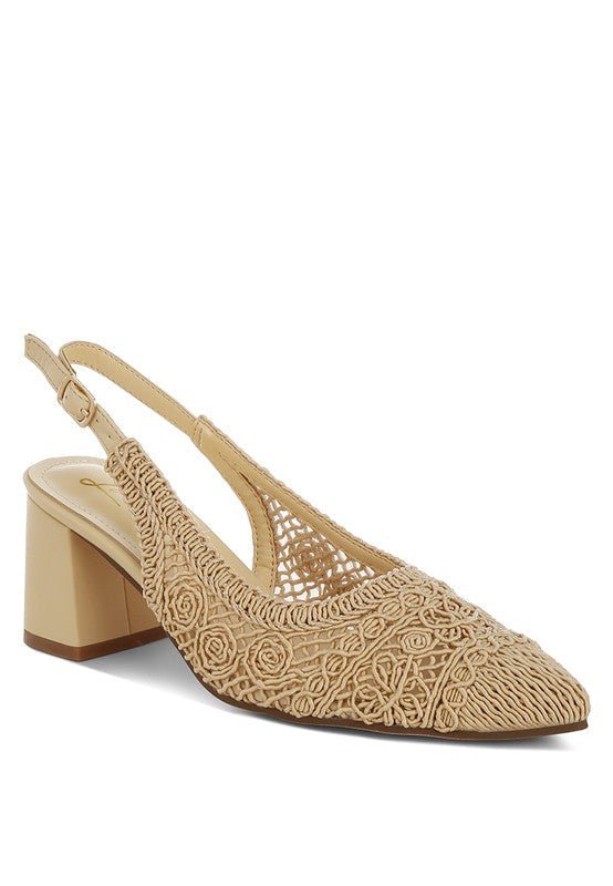 Tolina Woven Design Slingback Sandals - Loving It Shop