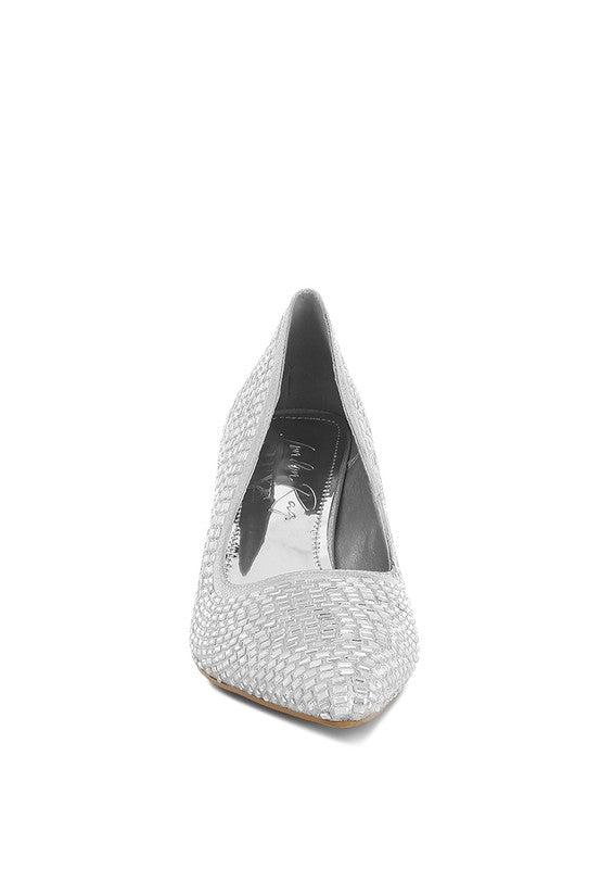 Benjamins Rhinestones Embellished Pumps - Loving It Shop