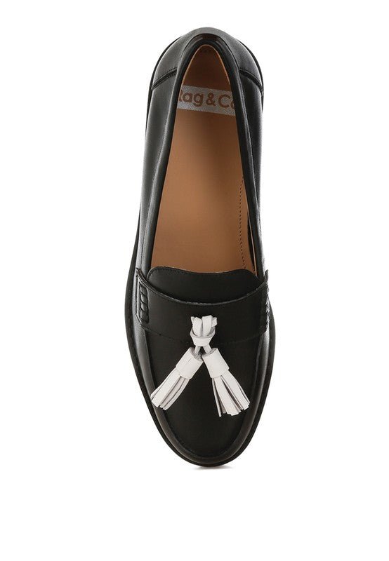 Yelena Real Leather Tassel Loafers - Loving It Shop