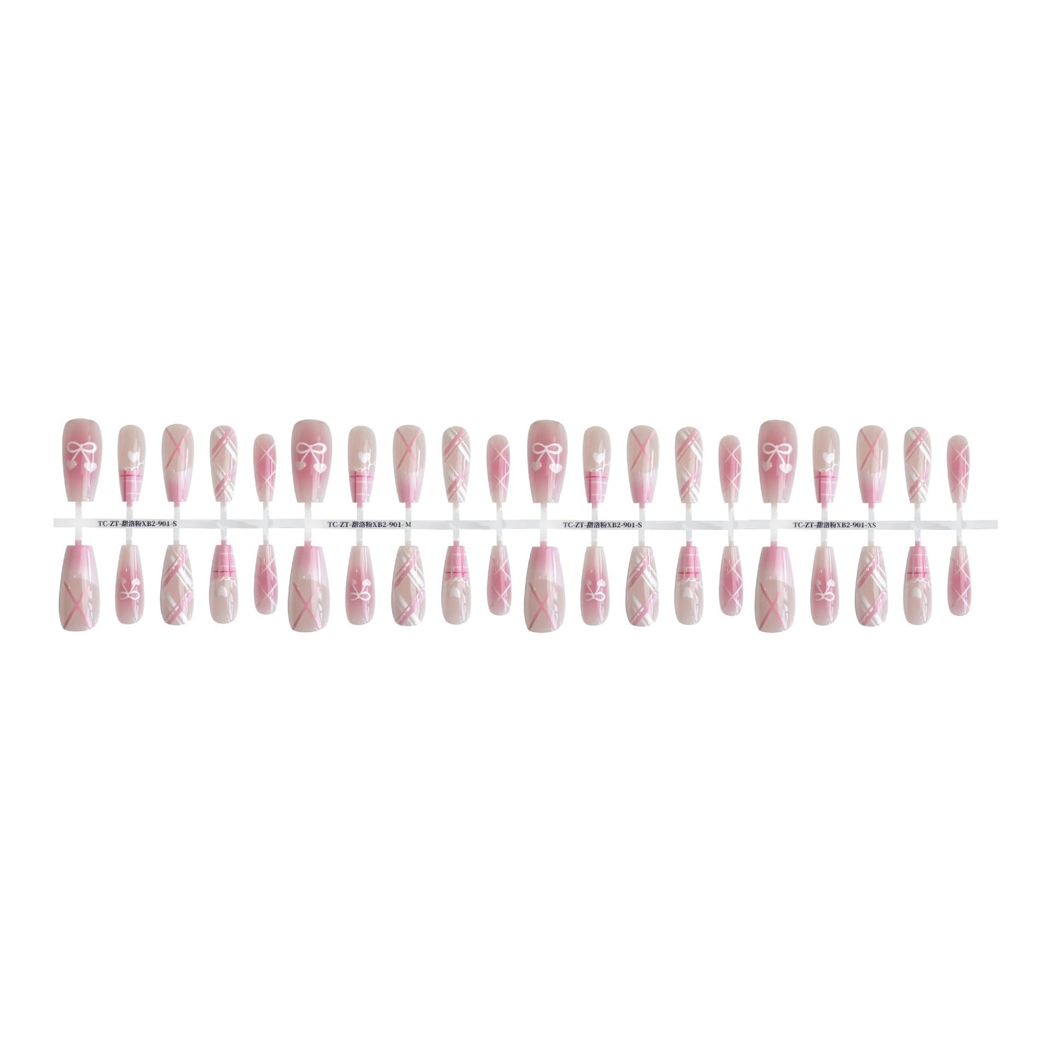 Dopamine Sweet Cool Butterfly Dark French Fake Nail Tip
