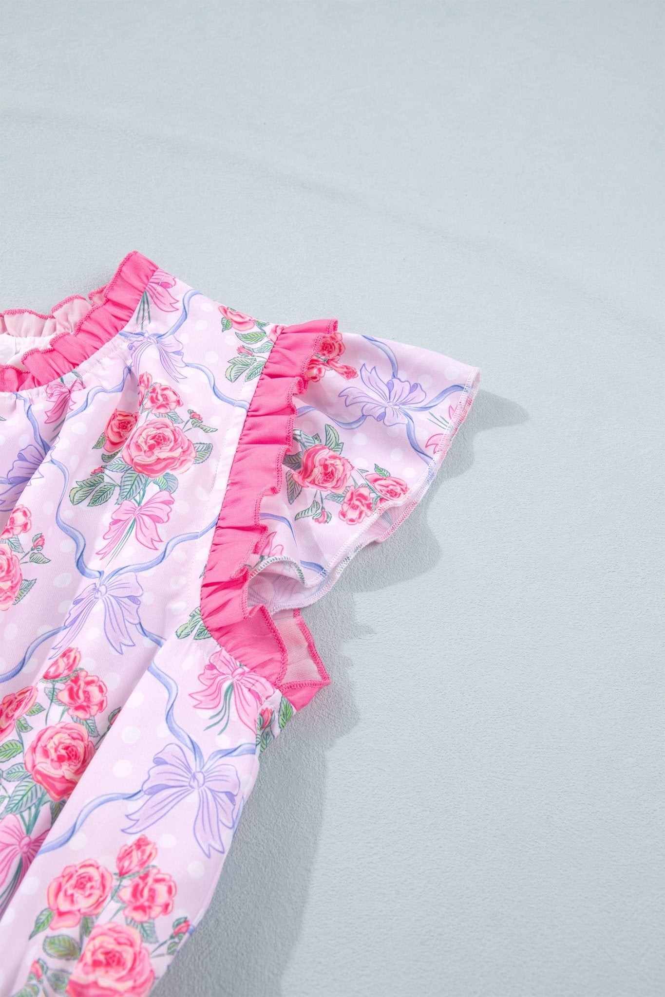 Purple Tiered Ruffles Sleeveless Summer Floral Dress - Loving It Shop
