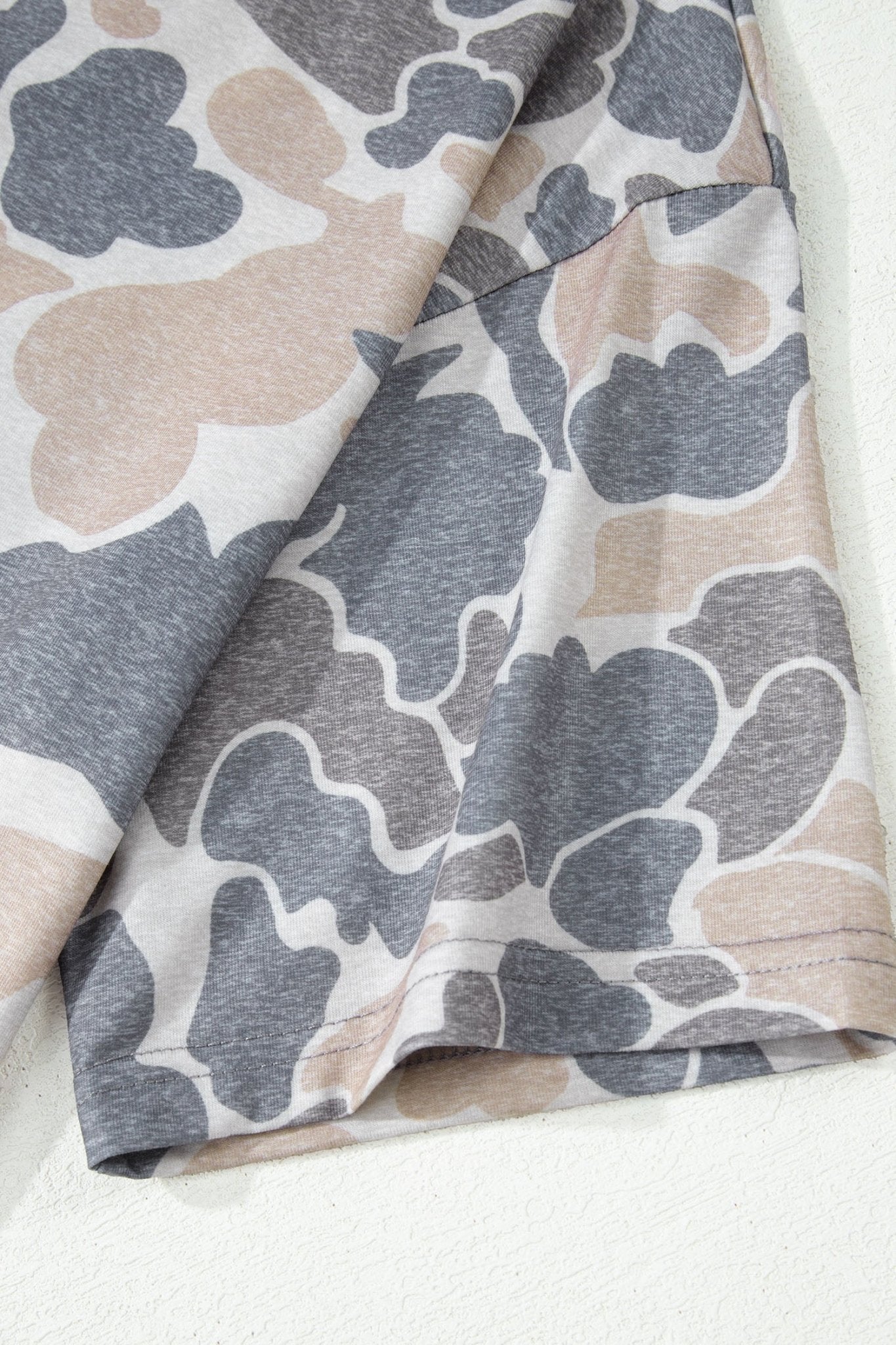 Multicolour Retro Camouflage Print Womens Casual T Shirt - Loving It Shop