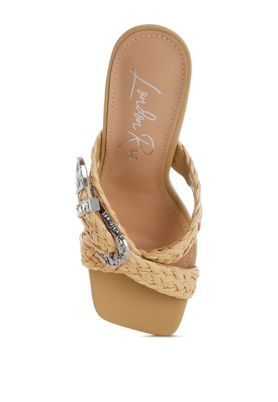 Nimaya Braided Criss-Cross Strap Sandals