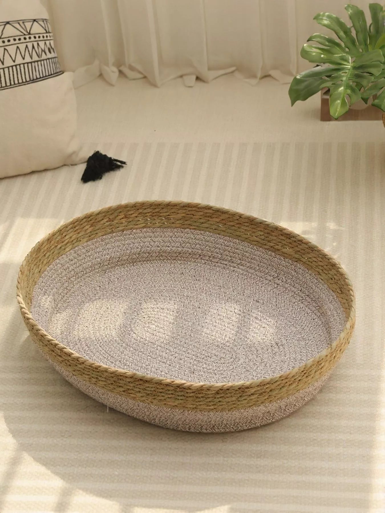 Woven Rattan Scratch - Resistant Cat Nest - Loving It Shop