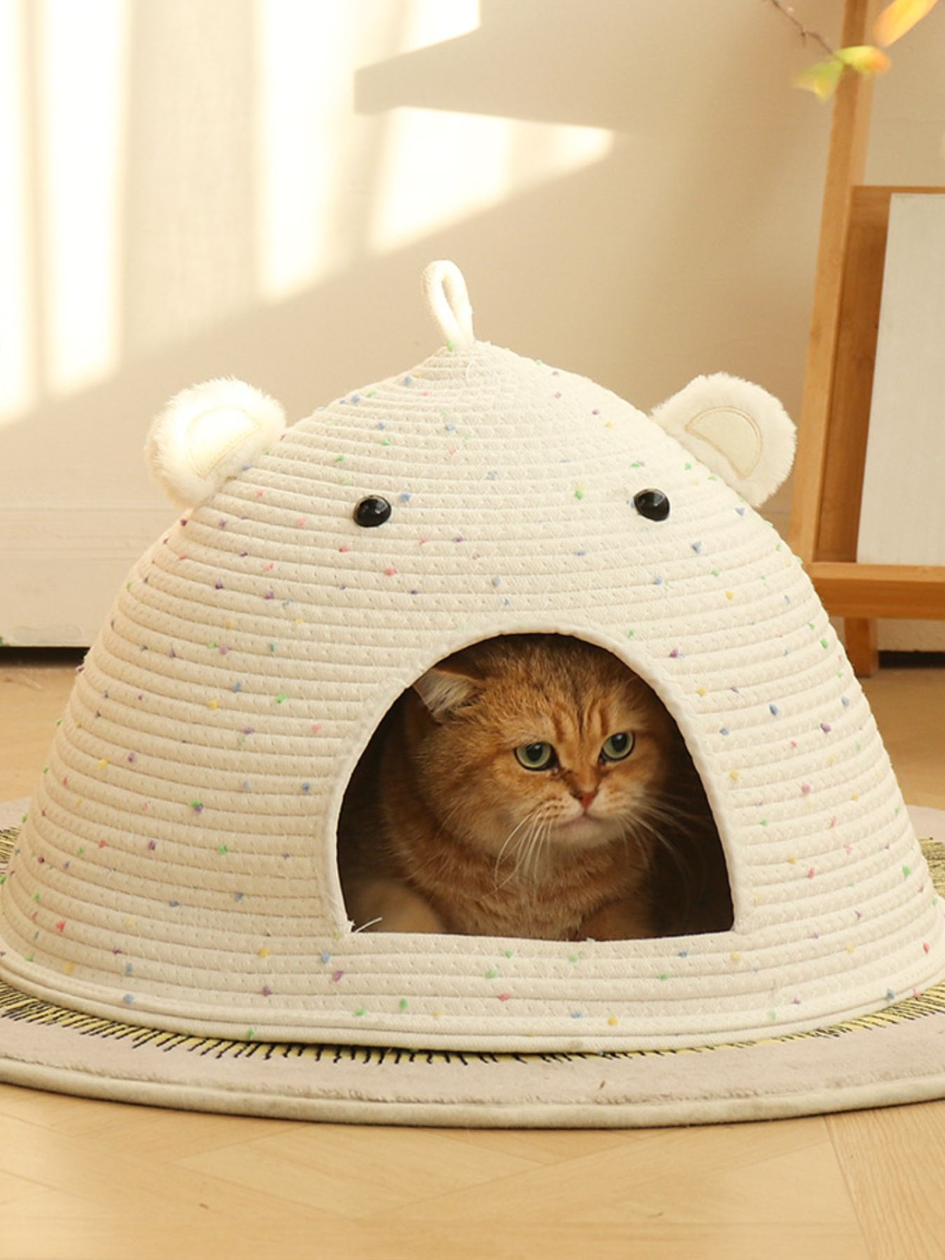 Bear Ear Woven Pet Nest - Loving It Shop