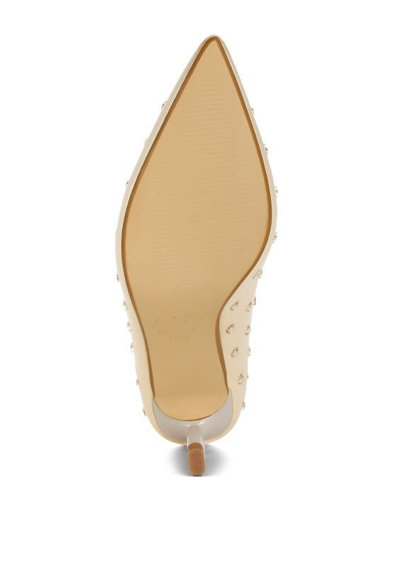 Madhara Heart - Shaped Rhinestones Pumps - Loving It Shop