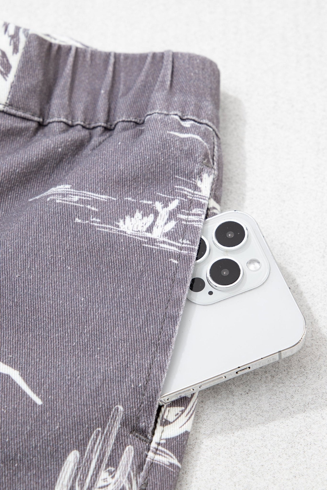 Gray Wild West Riding Vintage Printed Shift Jeans - Loving It Shop