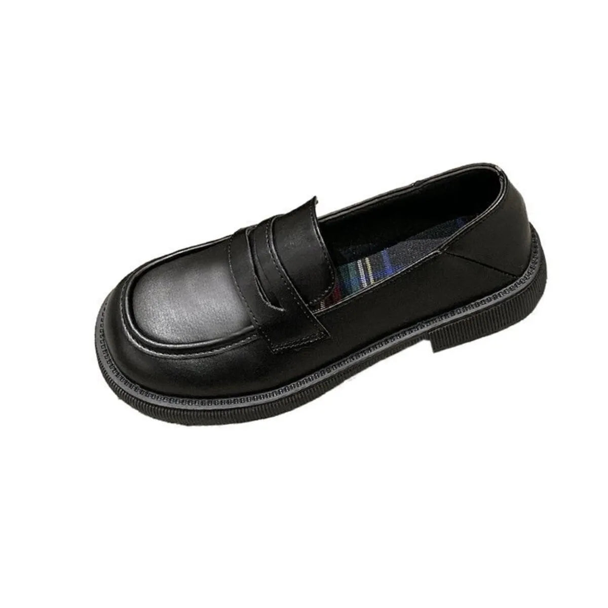 Round Toe Leather Loafers - Loving It Shop