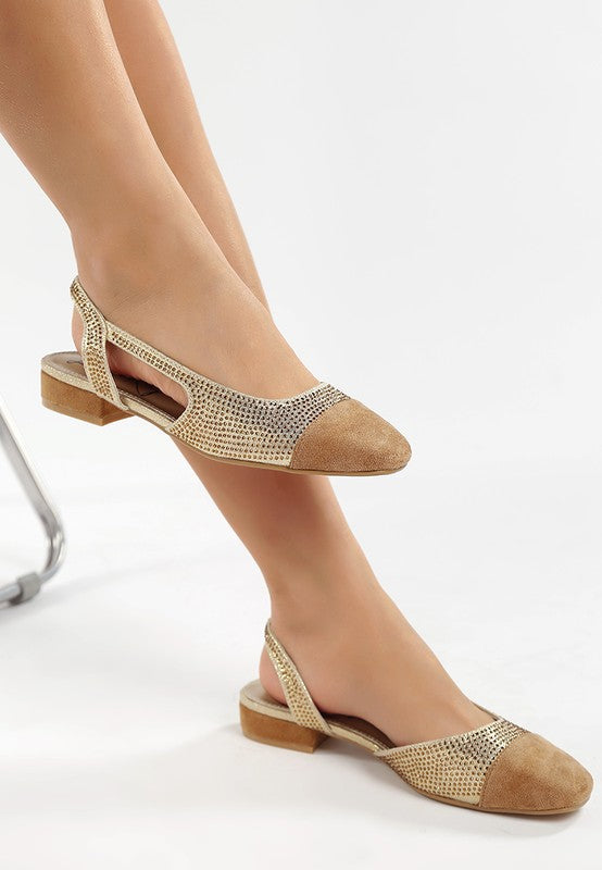 Rerita Rhinestone-Studded Glitter Sandals