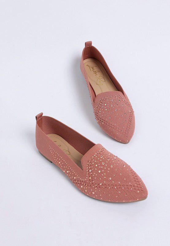 Abedi Rhinestone Embellished Pull Tab Loafers - Loving It Shop