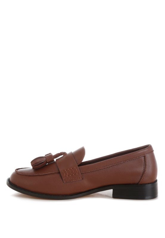 Yelena Real Leather Tassel Loafers - Loving It Shop