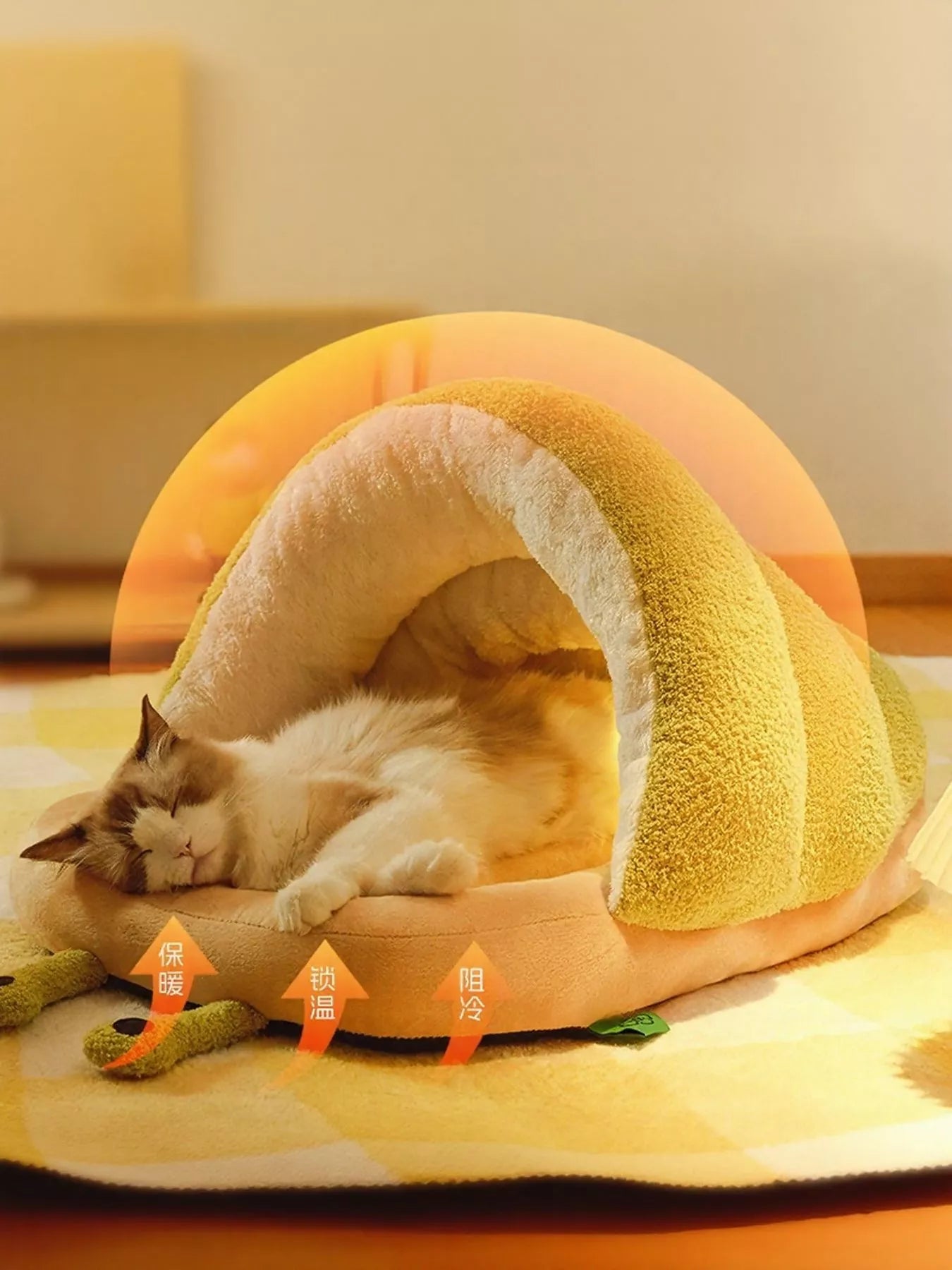 Cozy Caterpillar Shape Pet Nest with Plush Interior - Loving It Shop