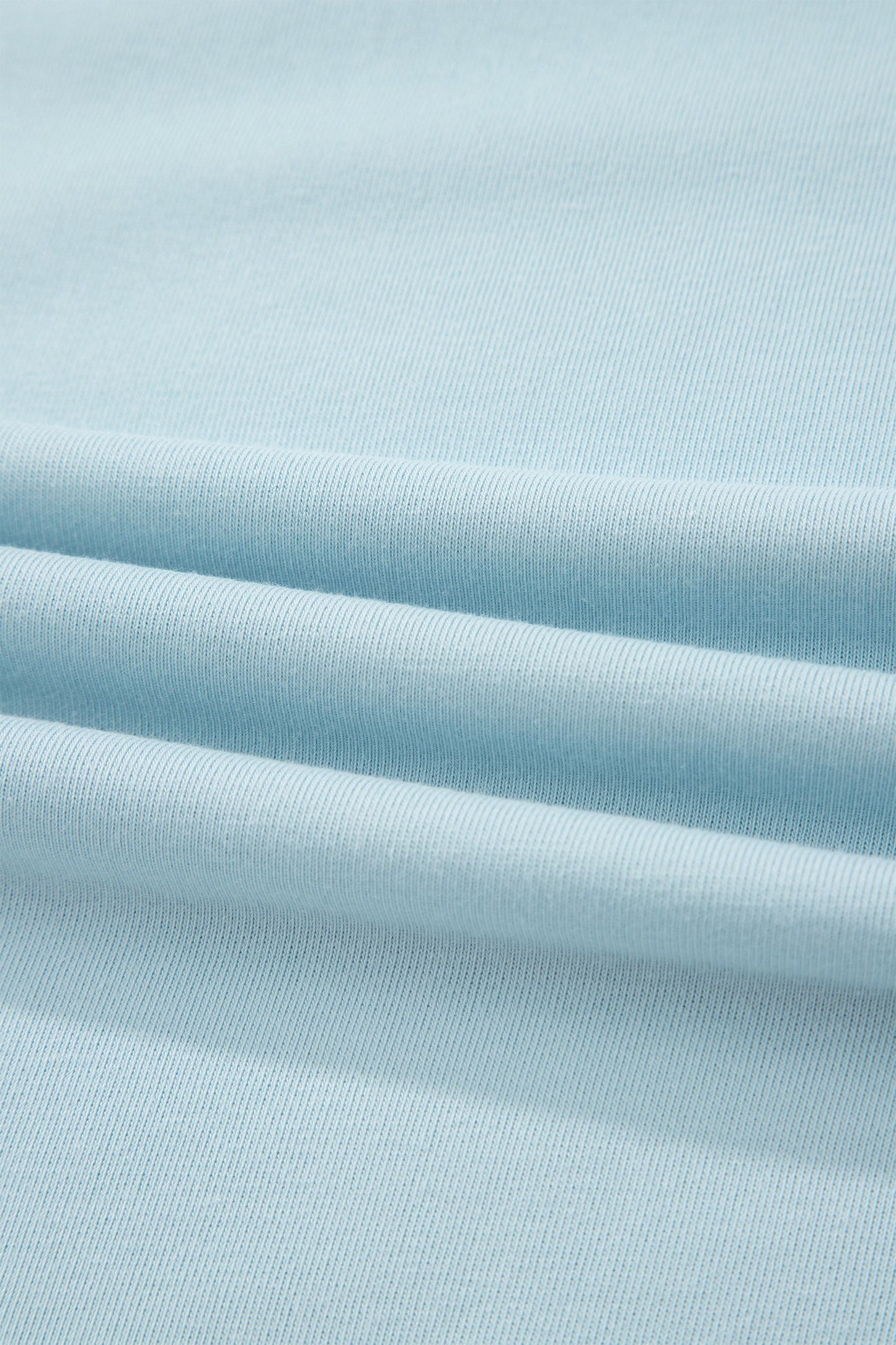 Mist Blue Contrast Trim Round Neck Pocketed Boxy Tank Top Wide Leg Pant Set