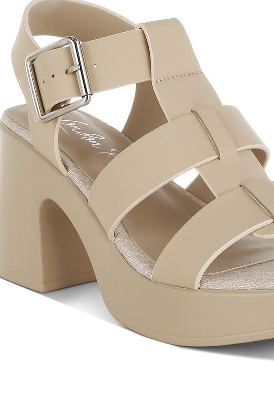 Avalon Chunky Pin Buckle Platform Heels - Loving It Shop